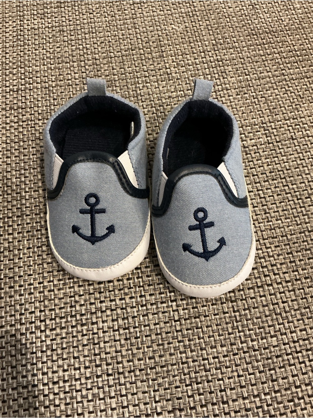 Baby Anchor Slip-On Shoes in Light Blue - Unbranded